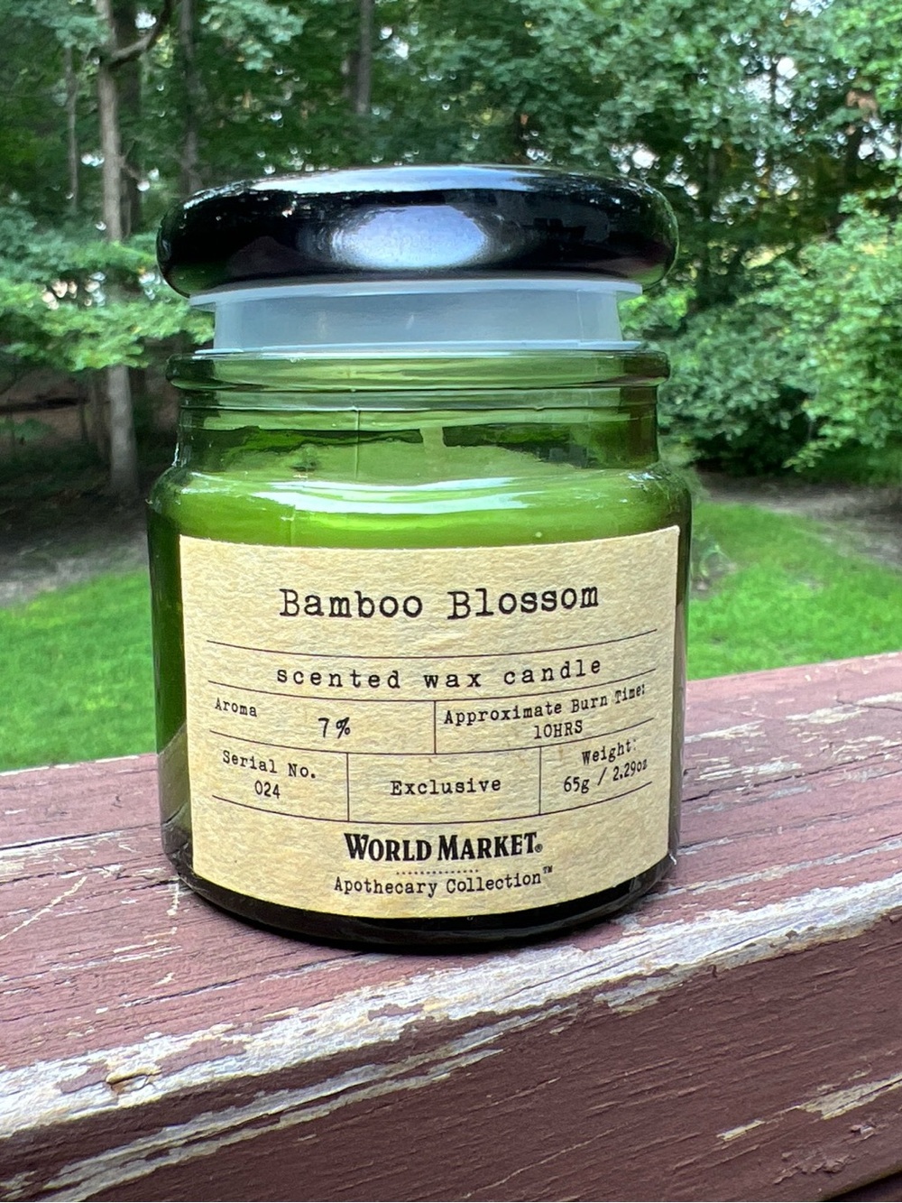 World Market Bamboo Blossom Scented Candle Apothecary Coll. 65g 10HRS|Fragrance